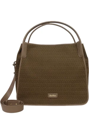 Max Mara Femme, Sacs, Vert, Taille: ONE Size Sac à main en simili cuir avec bandoulière réglable