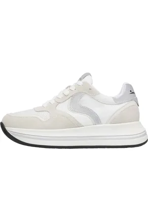 Voile blanche Femme, Chaussures, Multicolore, Taille: 37 EU Baskets en suède et tissu technique Melany.