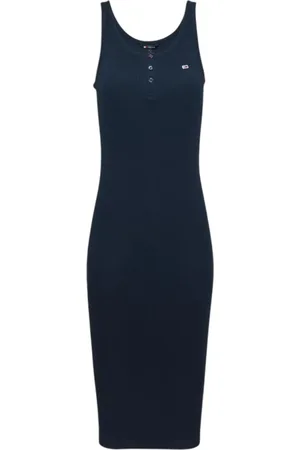 Tommy Hilfiger Femme, Robes, Bleu, Taille: 38 FR Robe sans manches en coton avec logo