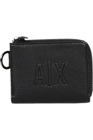 Armani Exchange Homme, Accessoires, Noir, Taille: ONE Size Portefeuille en cuir écologique avec fermeture à glissière