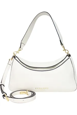 ERMANNO SCERVINO Femme, Sacs, Blanc, Taille: ONE Size Sac hobo en simili-cuir avec bandoulière réglable