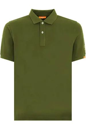 sunseeker Homme, Tops, Vert, Taille: S Polo en Coton Vert avec Col à Côtes