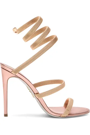 RENE CAOVILLA Femme, Chaussures, Rose, Taille: 38 EU Sandales Or Rose