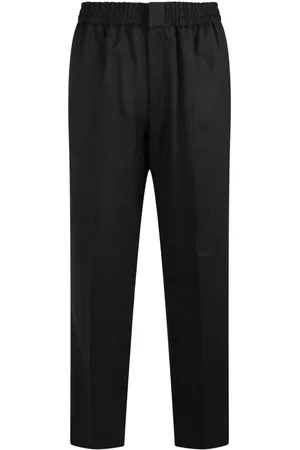 Ami Homme, Pantalons, Noir, Taille: L Pantalon droit en laine vierge