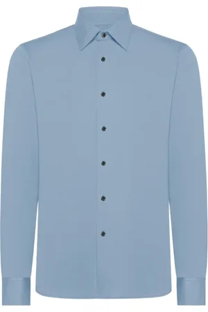 RRD Homme, Chemises, Bleu, Taille: XL Chemise Jacquard Géométrique pour Homme