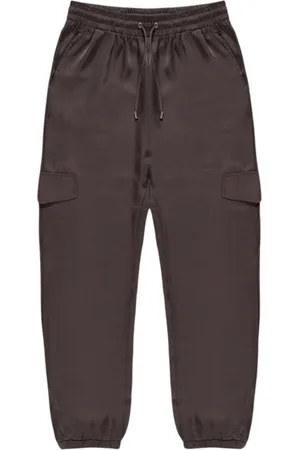 Liu Jo Femme, Pantalons, Brun, Taille: 42 FR Pantalon de jogging en polyester avec poches cargo
