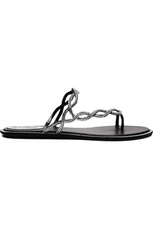 RENE CAOVILLA Femme, Chaussures, Noir, Taille: 39 EU Sandales Noires à Lanières