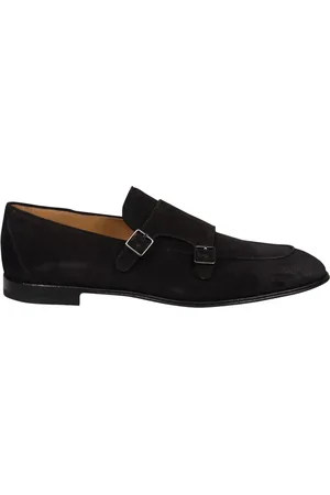 Corvari Homme, Chaussures, Noir, Taille: 42 EU Mocassins à Boucle en Daim Brossé