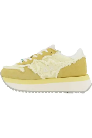 sun68 Femme, Chaussures, Jaune, Taille: 37 EU Baskets Stargirl Canvas avec Logo