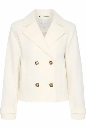 Kaffe Femme, Vestes, Blanc, Taille: 42 FR Veste élégante avec large col