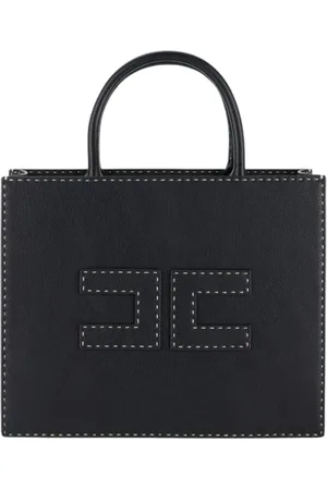 Elisabetta Franchi Femme, Sacs, Noir, Taille: ONE Size Sac à main en simili cuir avec bandoulière réglable
