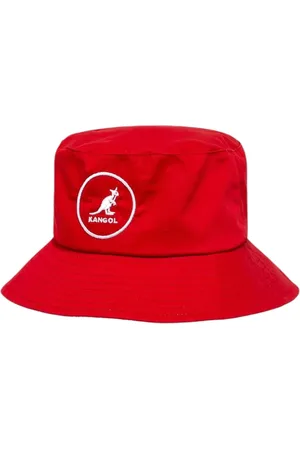 Kangol Homme, Accessoires, Rouge, Taille: M Chapeau seau en coton avec couronne plate