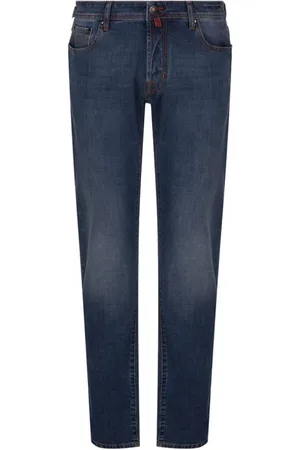 Jacob Cohen Homme, Jeans, Bleu, Taille: W40 Jean Regular Fit avec Coutures Contrastantes