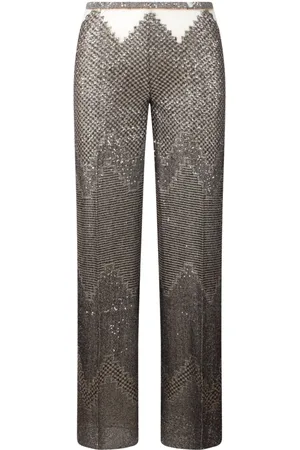 CIRCUS HOTEL Femme, Pantalons, Multicolore, Taille: 38 FR Pantalon évasé à paillettes