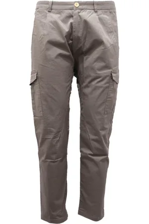 Paolo Pecora Homme, Pantalons, Vert, Taille: L Pantalon cargo en coton fabriqué en Italie
