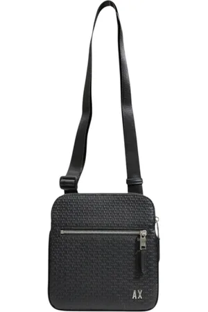 Armani Exchange Homme, Sacs, Noir, Taille: ONE Size Sac bandoulière homme en simili cuir