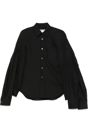 Comme des Garçons Femme, Blouses et Chemises, Noir, Taille: 40 FR Chemise Popeline Claire