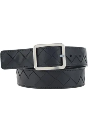 Bottega Veneta Homme, Accessoires, Noir, Taille: 105 CM Ceinture de luxe en cuir avec boucle en métal