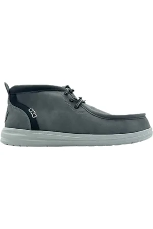Hey dude Homme, Chaussures, Gris, Taille: 43 EU Ecopelle Caoutchouc Logo Bottines