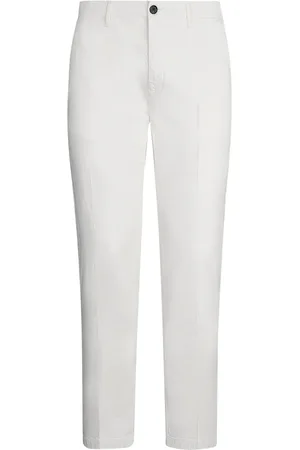 Liu Jo Homme, Pantalons, Blanc, Taille: L Pantalon Chino Blanc Slim Fit Coton