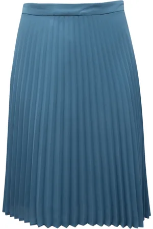 Dondup Femme, Jupes, Bleu, Taille: 42 FR Jupe plissée fabriquée en Italie