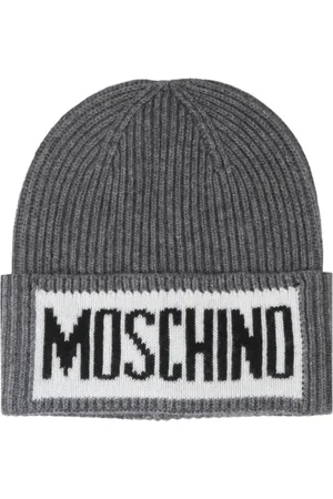Moschino Homme, Accessoires, Gris, Taille: ONE Size Bonnet en laine tricotée