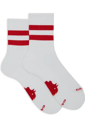 Gallo Unisex, Sous-vêtements, Multicolore, Taille: S Chaussettes courtes en tissu éponge de coton blanc unisexe avec rayures de couleur contrastante