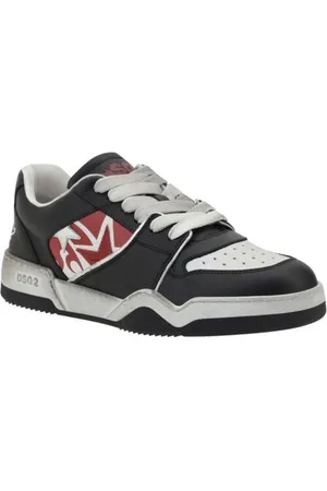 Dsquared2 Homme, Chaussures, Multicolore, Taille: 43 1/2 EU Baskets en cuir perforé avec monogramme