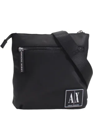 Armani Exchange Homme, Sacs, Noir, Taille: ONE Size Sac bandoulière en simili cuir avec logo