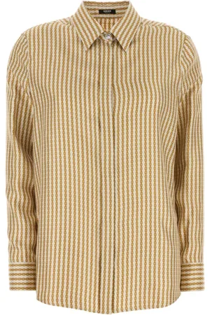 VERSACE Femme, Blouses et Chemises, , Taille: 38 FR Chemise Formelle en Soie à Rayures