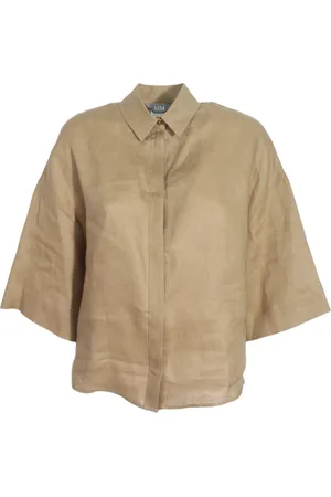 Max Mara Femme, Blouses et Chemises, , Taille: 36 FR Chemise en lin à manches courtes