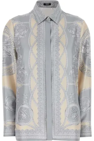 VERSACE Femme, Blouses et Chemises, Multicolore, Taille: 38 FR Barocco Chemise Formelle Coupe Des Dieux