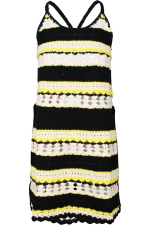 Ganni Femme, Robes, Multicolore, Taille: 38 FR Robe en Coton Style Tricot