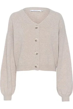 Gestuz Femme, Pulls, , Taille: 42 FR Cardigan en Laine avec Manches Bouffantes