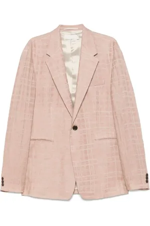 OUR LEGACY Homme, Vestes, Rose, Taille: M Blazer en Lin Détendu à Carreaux
