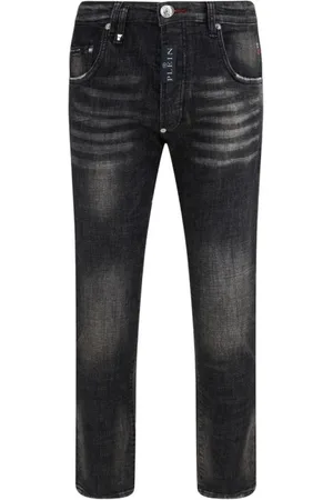 Philipp Plein Homme, Jeans, Noir, Taille: W32 Logo Jeans skinny Monogram Patch
