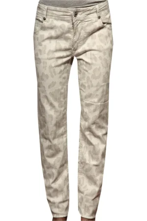 Blugirl Femme, Pantalons, Gris, Taille: 42 FR Jean Long Imprimé Animal
