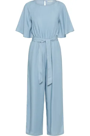 Part Two Femme, Combinaisons et Ensembles, Bleu, Taille: 38 FR Combinaison Large en Denim Bleu Clair