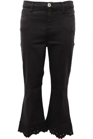 MARELLA Femme, Jeans, Noir, Taille: 38 FR Pantalon de Sport Flare Cropped