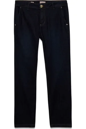 Oltre Femme, Jeans, Bleu, Taille: 48 FR Jean chino en denim rincé