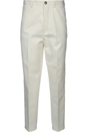 Brunello Cucinelli Homme, Pantalons, Blanc, Taille: M Pantalon élégant pour hommes