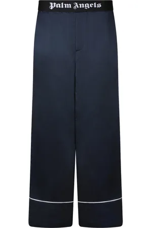 Palm Angels Femme, Pantalons, Bleu, Taille: 36 FR Pantalon Bleu Chic Élève Style