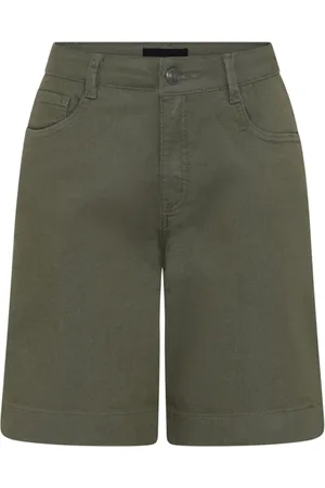 C.ro Femme, Shorts, Vert, Taille: 38 FR Shorts Vert Armée avec Coupe Classique