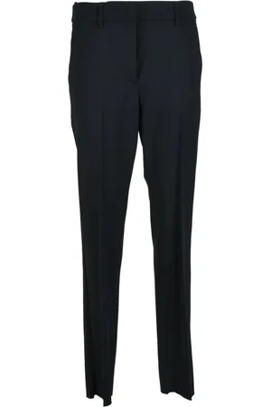 Emporio Armani Femme, Pantalons, Bleu, Taille: 38 FR Pantalon en mélange de laine stretch