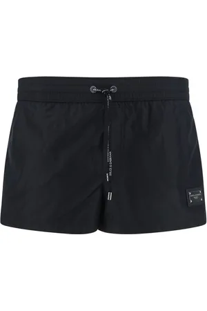 Dolce & Gabbana Homme, Maillots de bain, Noir, Taille: S Maillot de bain monochrome avec cordon logo