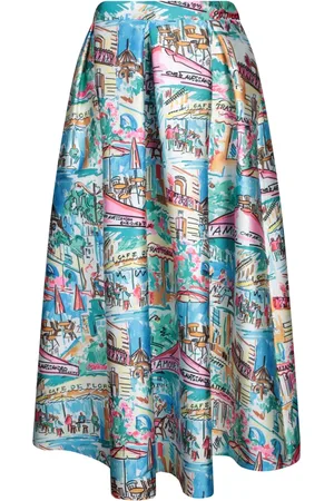 ALESSANDRO ENRIQUEZ Femme, Jupes, Multicolore, Taille: 36 FR Jupe Bleue Style Confortable Polyvalent