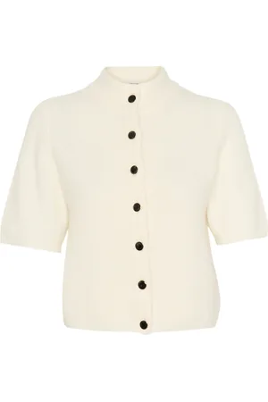 Gestuz Femme, Pulls, , Taille: 40 FR Cardigan Court Ivoire avec Col Haut