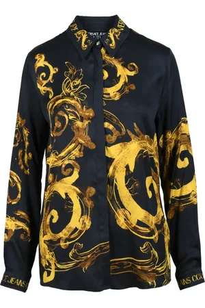 VERSACE Femme, Blouses et Chemises, Noir, Taille: 40 FR Chemise Élégante en Viscose