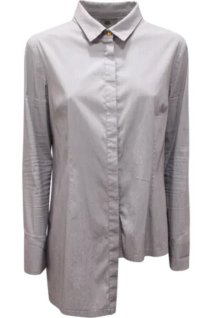 Ixos Femme, Blouses et Chemises, Multicolore, Taille: 40 FR Chemise en Laine Ceinturée Fabriquée en Italie
