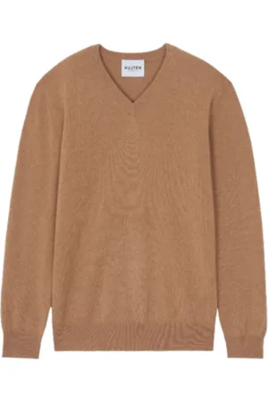 KUJTEN Homme, Pulls, , Taille: M Pull cachemire col V style basique